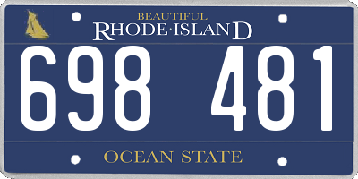 RI license plate 698481