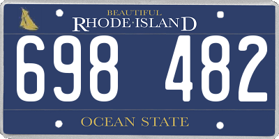 RI license plate 698482