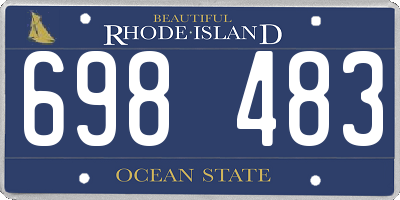 RI license plate 698483