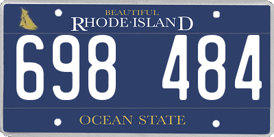 RI license plate 698484