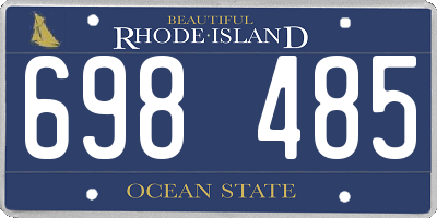 RI license plate 698485