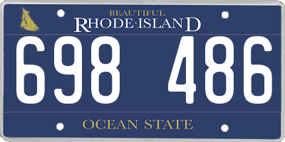 RI license plate 698486