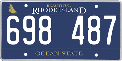 RI license plate 698487