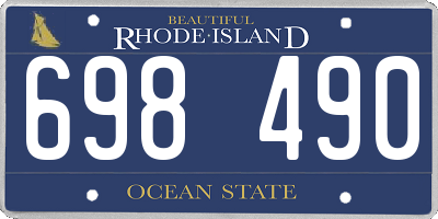 RI license plate 698490