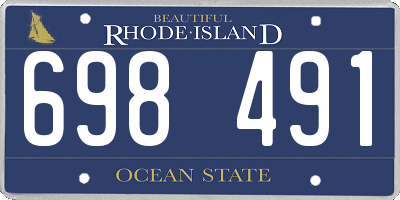 RI license plate 698491