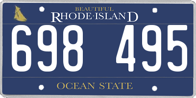 RI license plate 698495