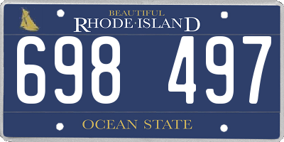 RI license plate 698497