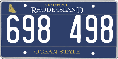 RI license plate 698498
