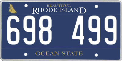 RI license plate 698499
