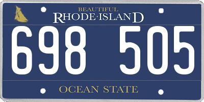 RI license plate 698505