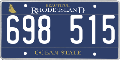 RI license plate 698515