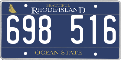 RI license plate 698516