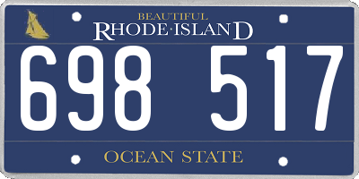 RI license plate 698517