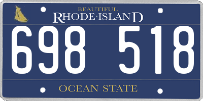 RI license plate 698518