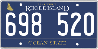 RI license plate 698520