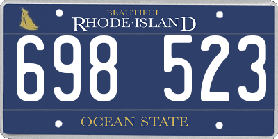 RI license plate 698523