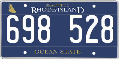 RI license plate 698528