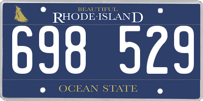 RI license plate 698529