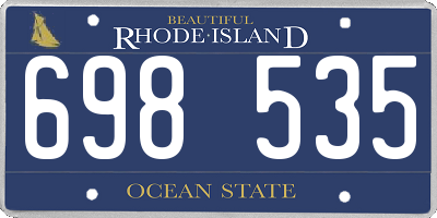 RI license plate 698535