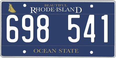 RI license plate 698541