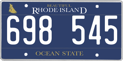 RI license plate 698545