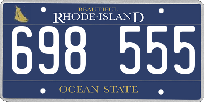 RI license plate 698555