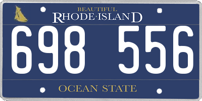 RI license plate 698556