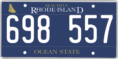 RI license plate 698557
