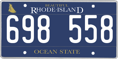 RI license plate 698558