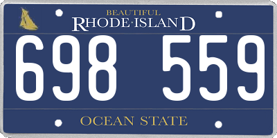 RI license plate 698559