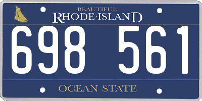 RI license plate 698561