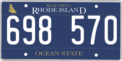 RI license plate 698570