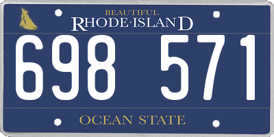 RI license plate 698571