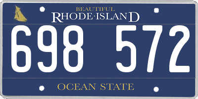 RI license plate 698572