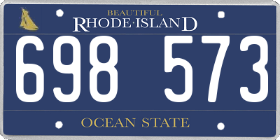 RI license plate 698573