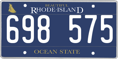 RI license plate 698575