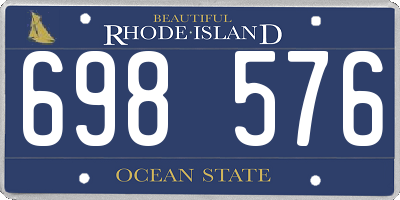 RI license plate 698576