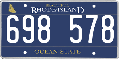 RI license plate 698578