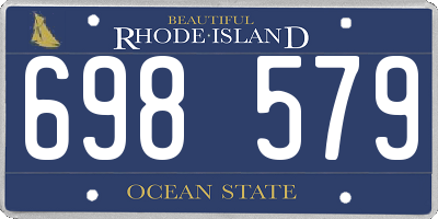 RI license plate 698579