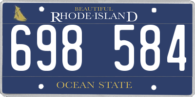 RI license plate 698584