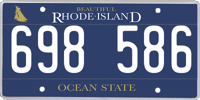 RI license plate 698586