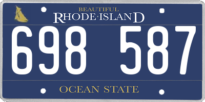 RI license plate 698587