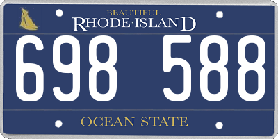 RI license plate 698588