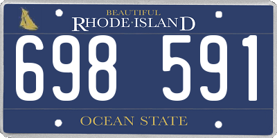 RI license plate 698591