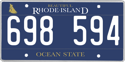 RI license plate 698594