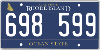 RI license plate 698599