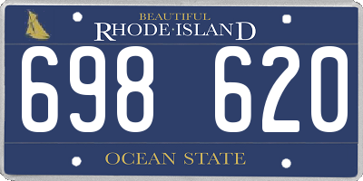 RI license plate 698620