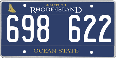 RI license plate 698622