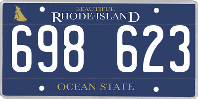 RI license plate 698623