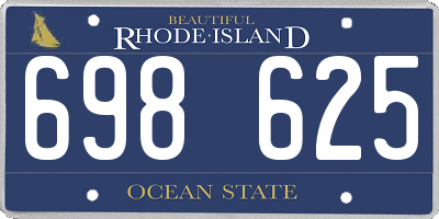 RI license plate 698625